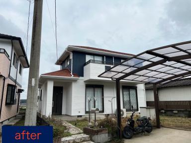泗水町T様邸 屋根カバー工法・外壁塗装工事/全く新しいお家に生まれ変わり!!